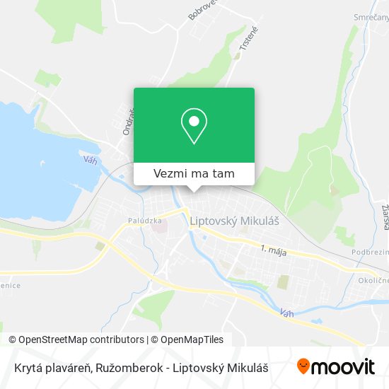 Krytá plaváreň mapa