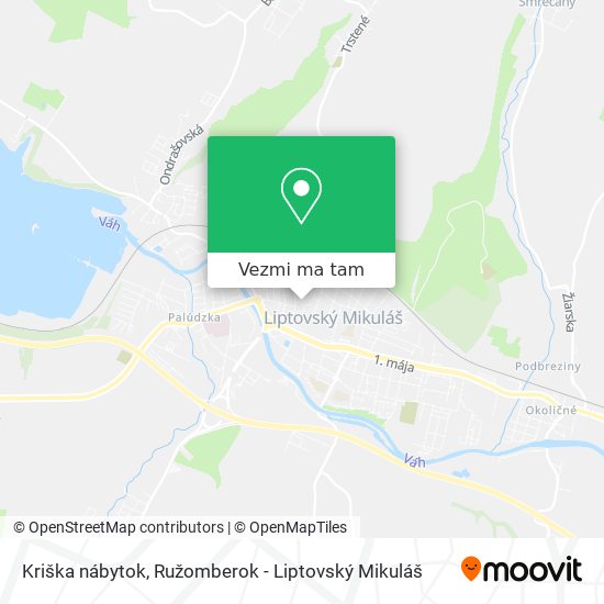 Kriška nábytok mapa