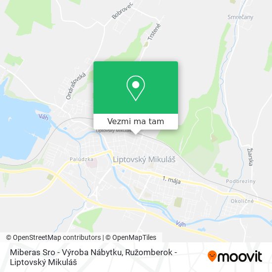 Miberas Sro - Výroba Nábytku mapa