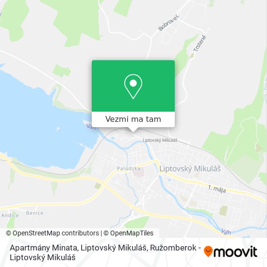 Apartmány Minata, Liptovský Mikuláš mapa