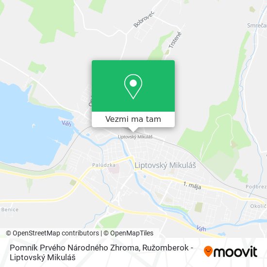 Pomník Prvého Národného Zhroma mapa