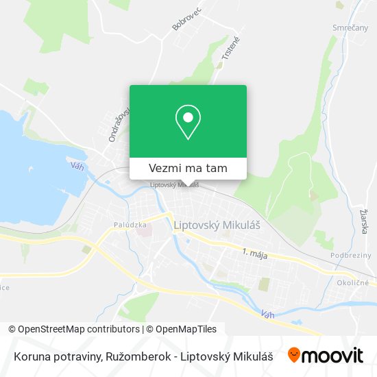 Koruna potraviny mapa