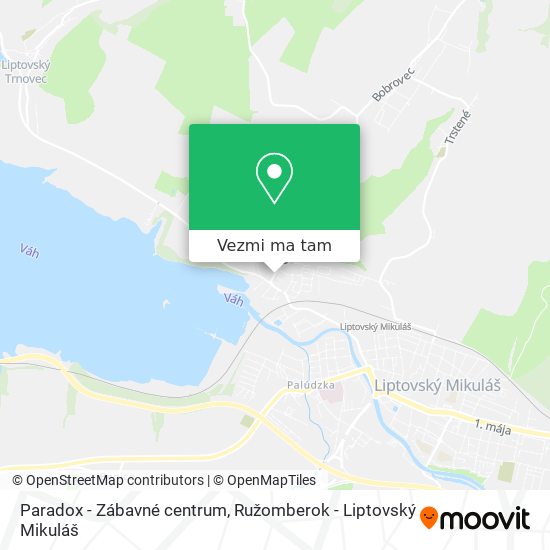 Paradox - Zábavné centrum mapa