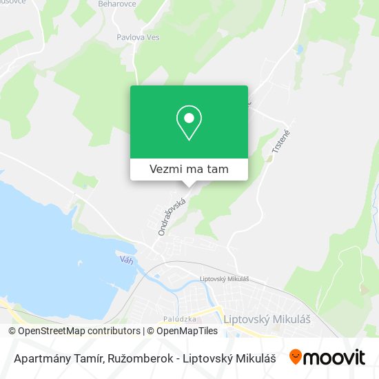 Apartmány Tamír mapa