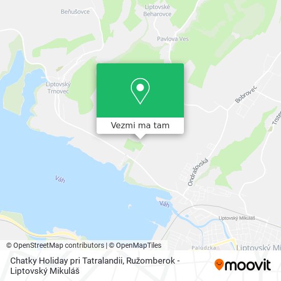 Chatky Holiday pri Tatralandii mapa