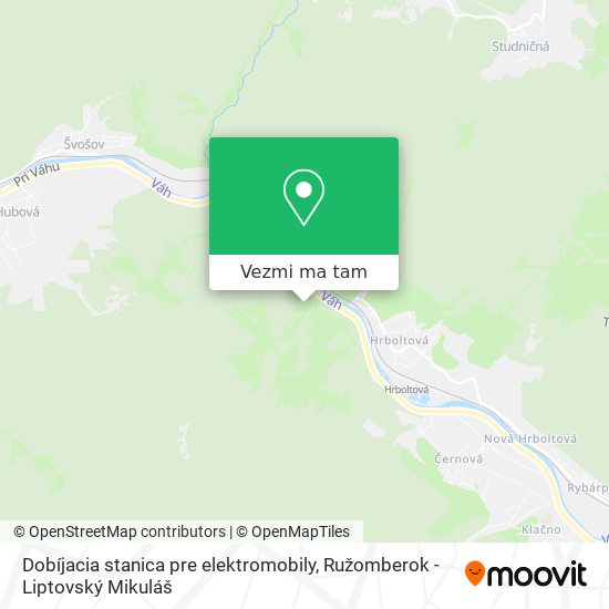 Dobíjacia stanica pre elektromobily mapa