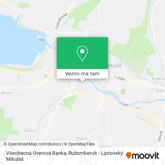 Všeobecná Úverová Banka mapa