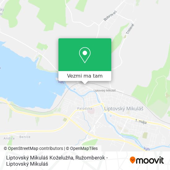 Liptovský Mikuláš Koželužňa mapa