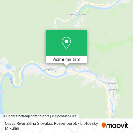 Orava River Zilina Slovakia mapa