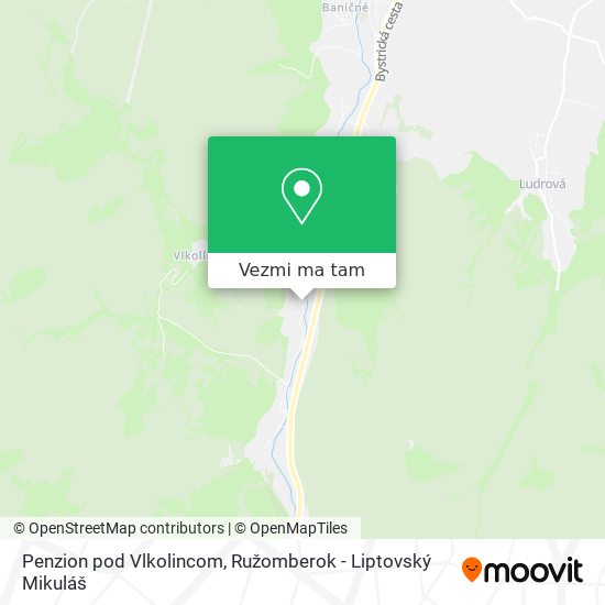 Penzion pod Vlkolincom mapa