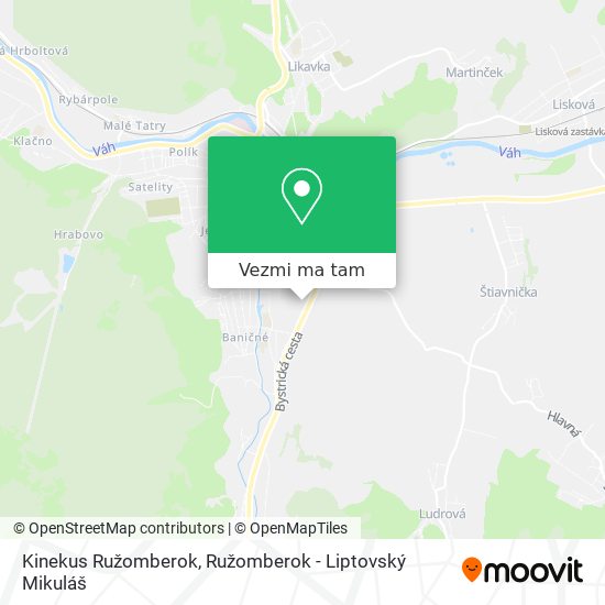 Kinekus Ružomberok mapa