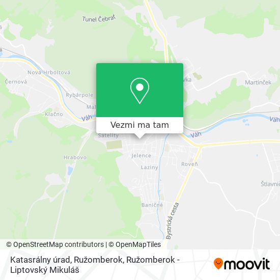 Katasrálny úrad, Ružomberok mapa