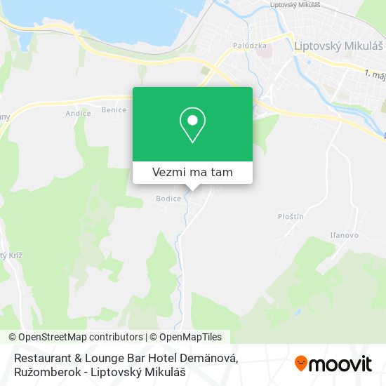 Restaurant & Lounge Bar Hotel Demänová mapa