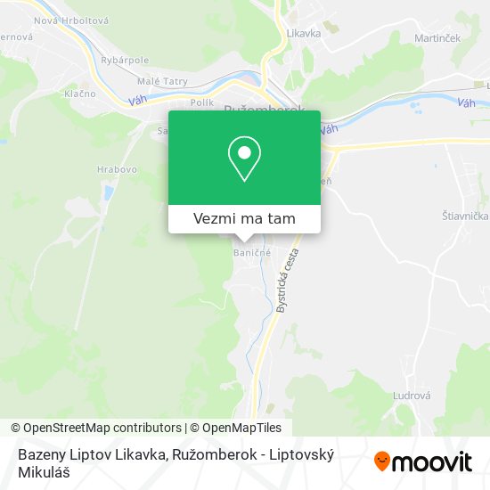 Bazeny Liptov Likavka mapa