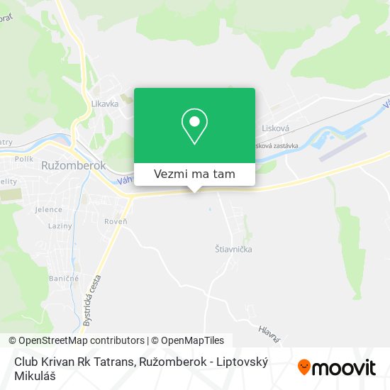 Club Krivan Rk Tatrans mapa