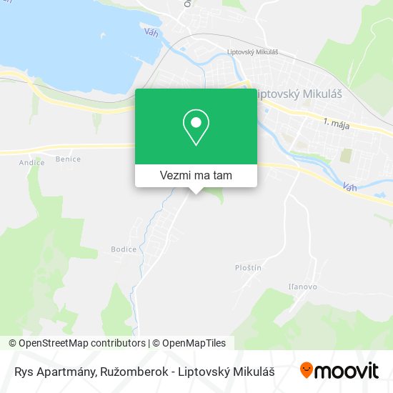 Rys Apartmány mapa