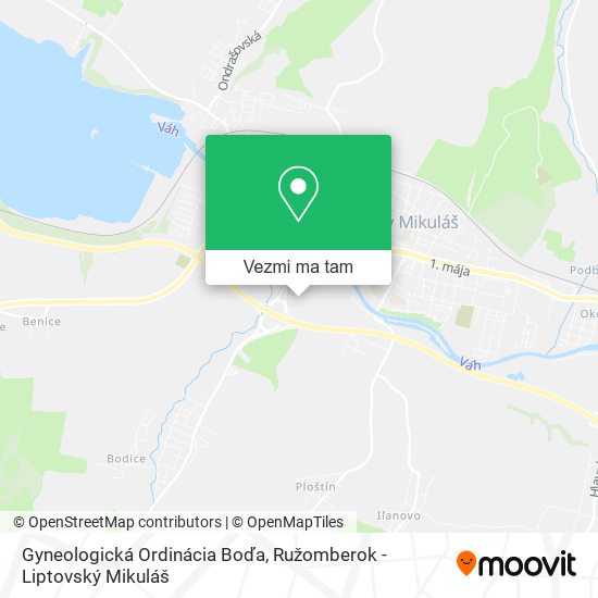 Gyneologická Ordinácia Boďa mapa