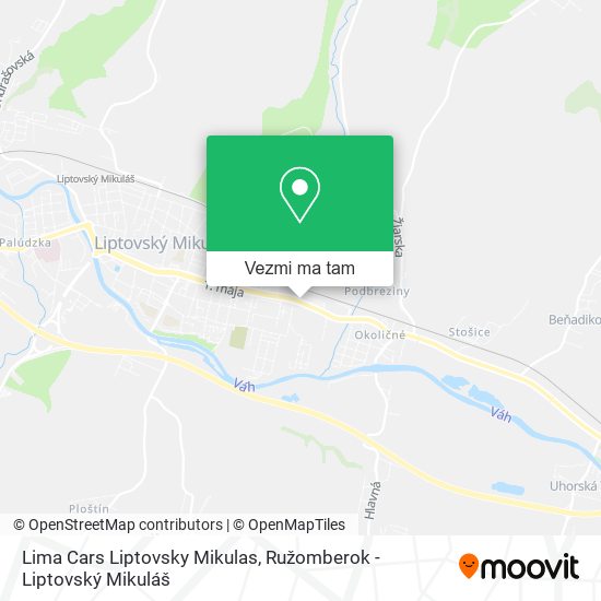 Lima Cars Liptovsky Mikulas mapa