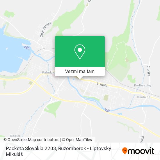 Packeta Slovakia 2203 mapa