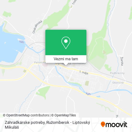 Záhradkárske potreby mapa