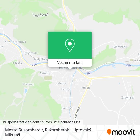 Mesto Ruzomberok mapa