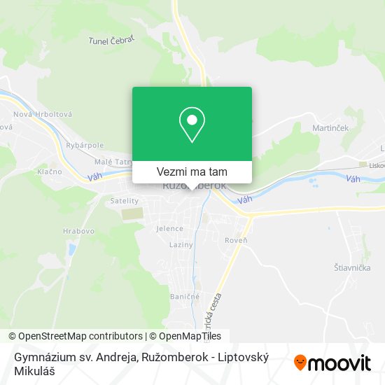 Gymnázium sv. Andreja mapa