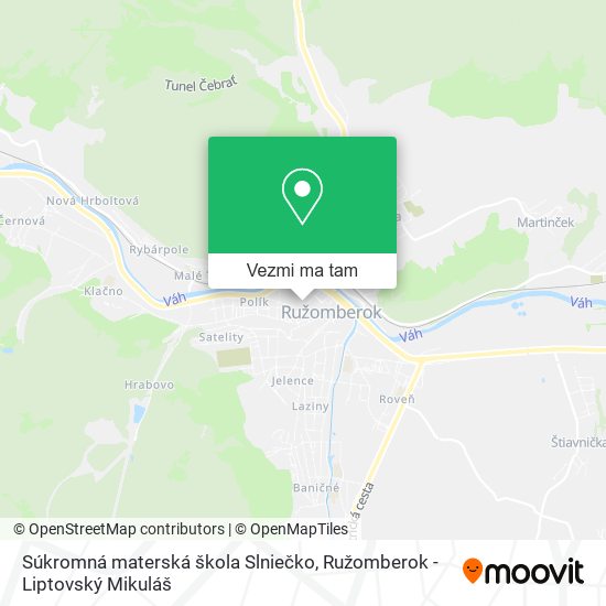 Súkromná materská škola Slniečko mapa