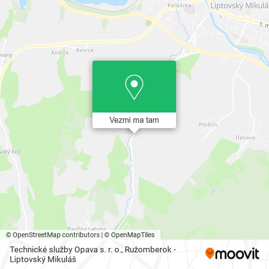 Technické služby Opava s. r. o. mapa