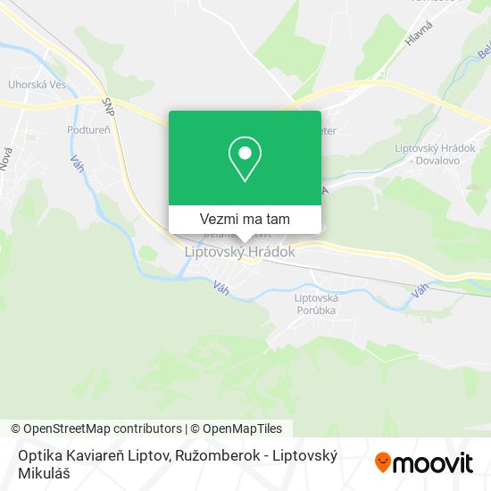 Optika Kaviareň Liptov mapa