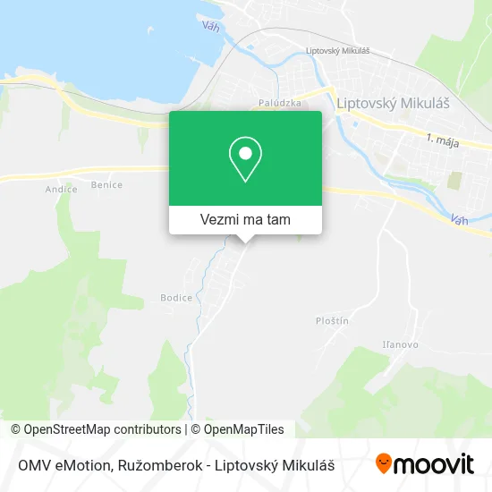 OMV eMotion mapa