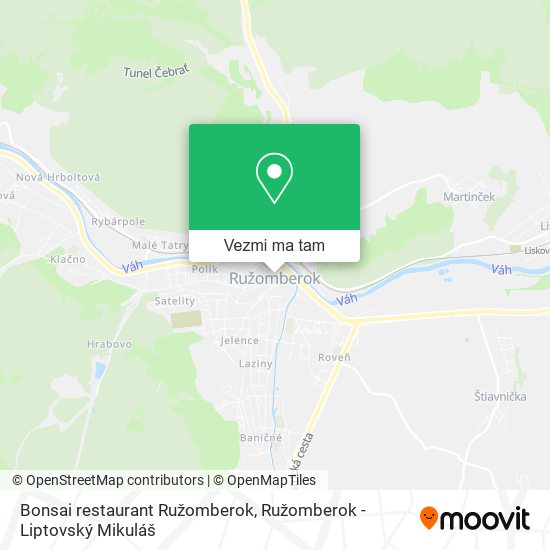 Bonsai restaurant Ružomberok mapa