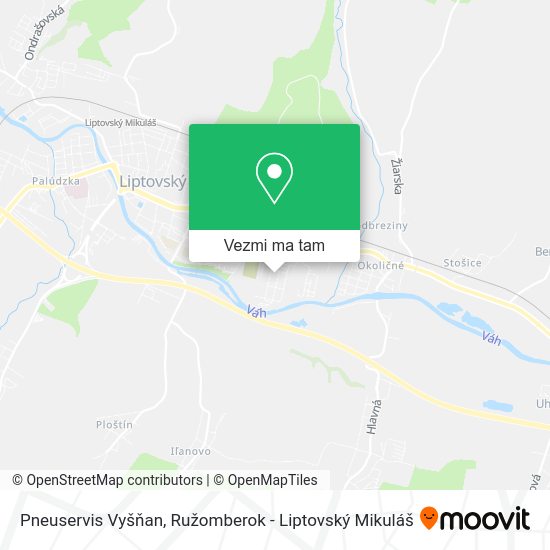 Pneuservis Vyšňan mapa