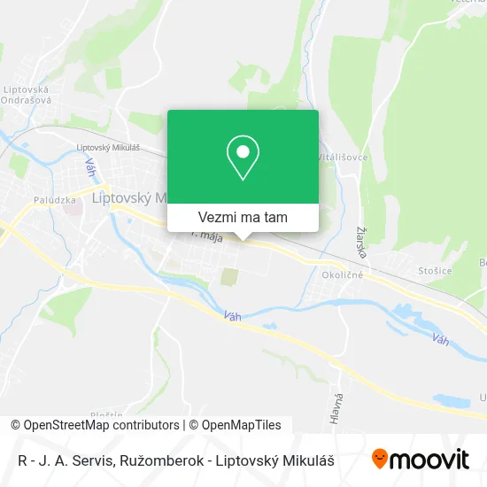 R - J. A. Servis mapa