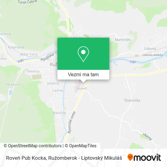Roveň Pub Kocka mapa
