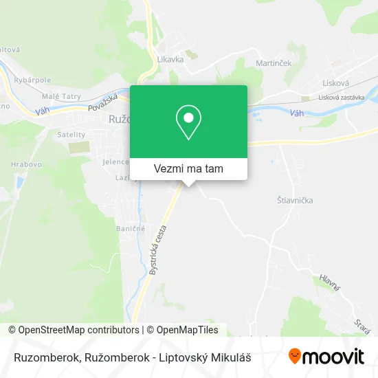 Ruzomberok mapa