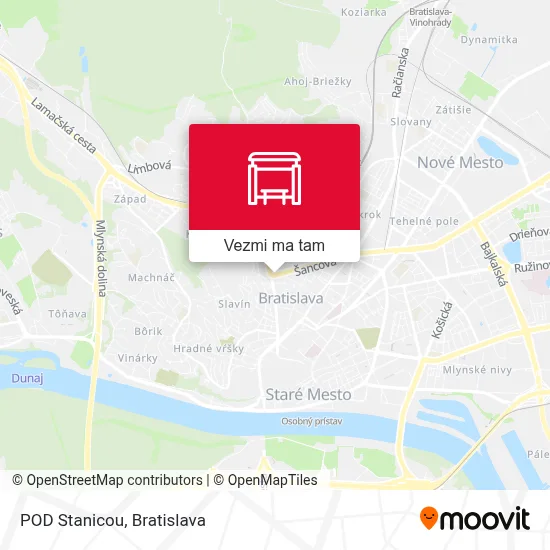 POD Stanicou mapa