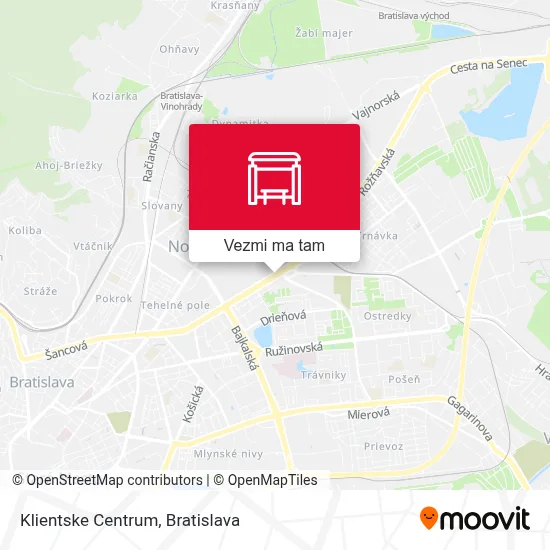 Klientske Centrum mapa