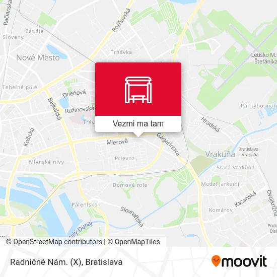 Radničné Nám. (X) mapa