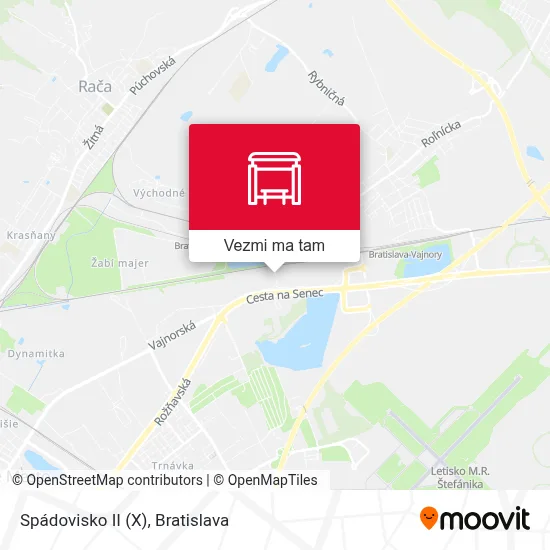 Spádovisko II (X) mapa