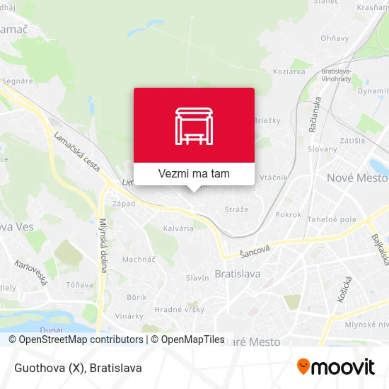 Guothova (X) mapa