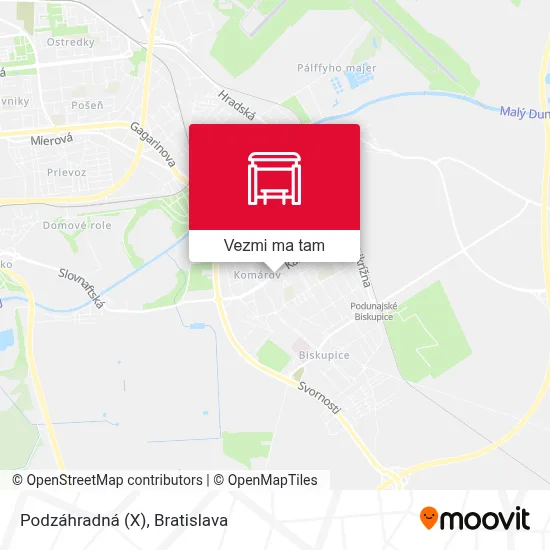 Podzáhradná (X) mapa