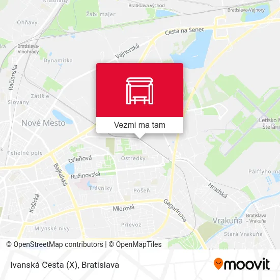 Ivanská Cesta (X) mapa