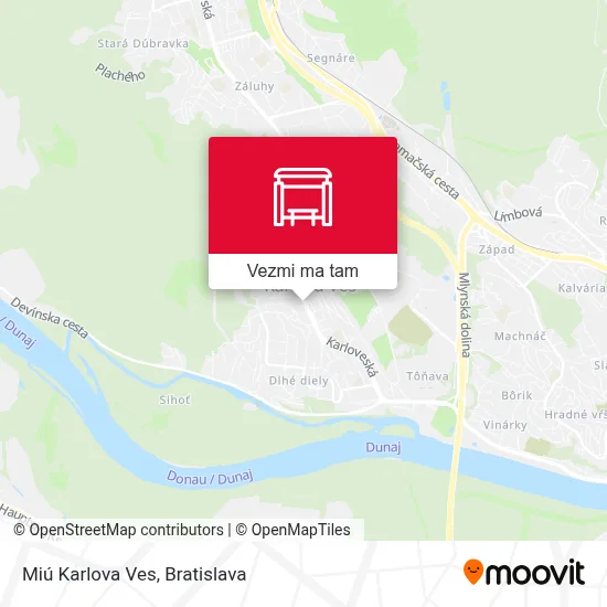 Miú Karlova Ves mapa