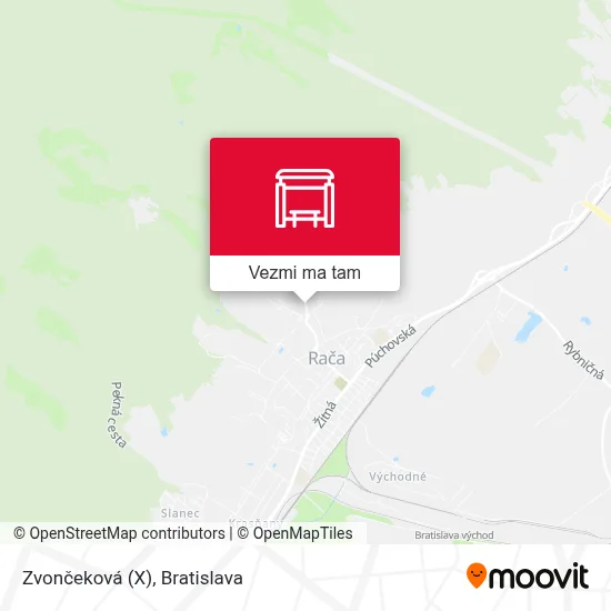 Zvončeková (X) mapa