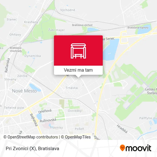 Pri Zvonici (X) mapa