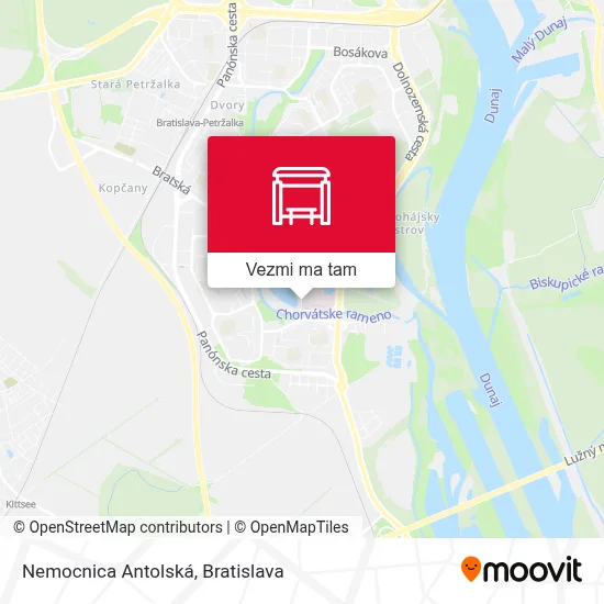 Nemocnica Antolská mapa