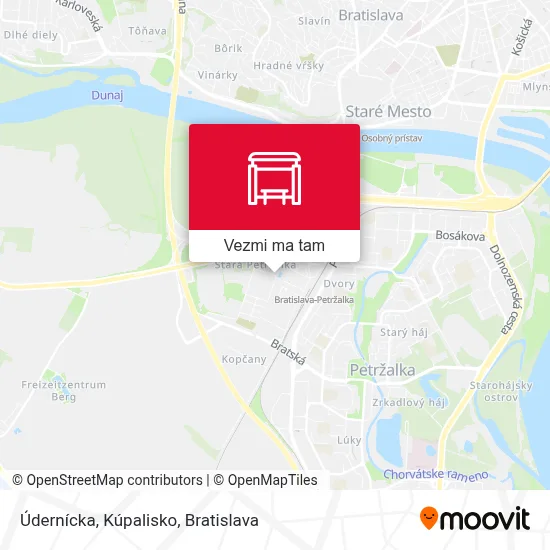 Údernícka, Kúpalisko mapa