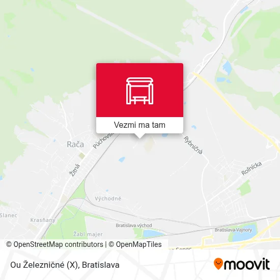 Ou Železničné (X) mapa
