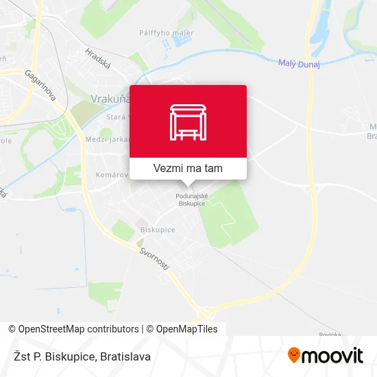 Žst P. Biskupice mapa