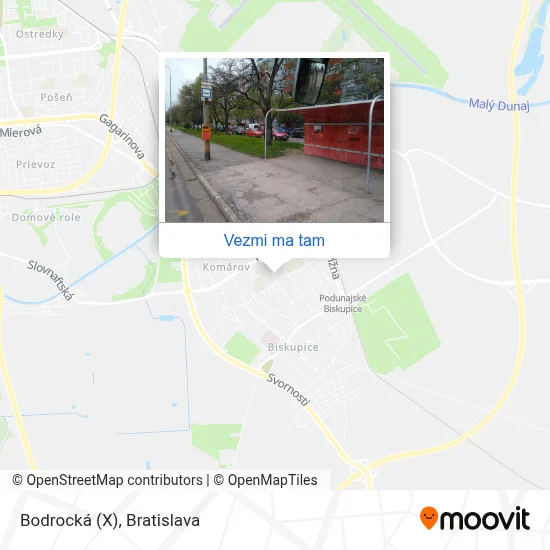Bodrocká (X) mapa